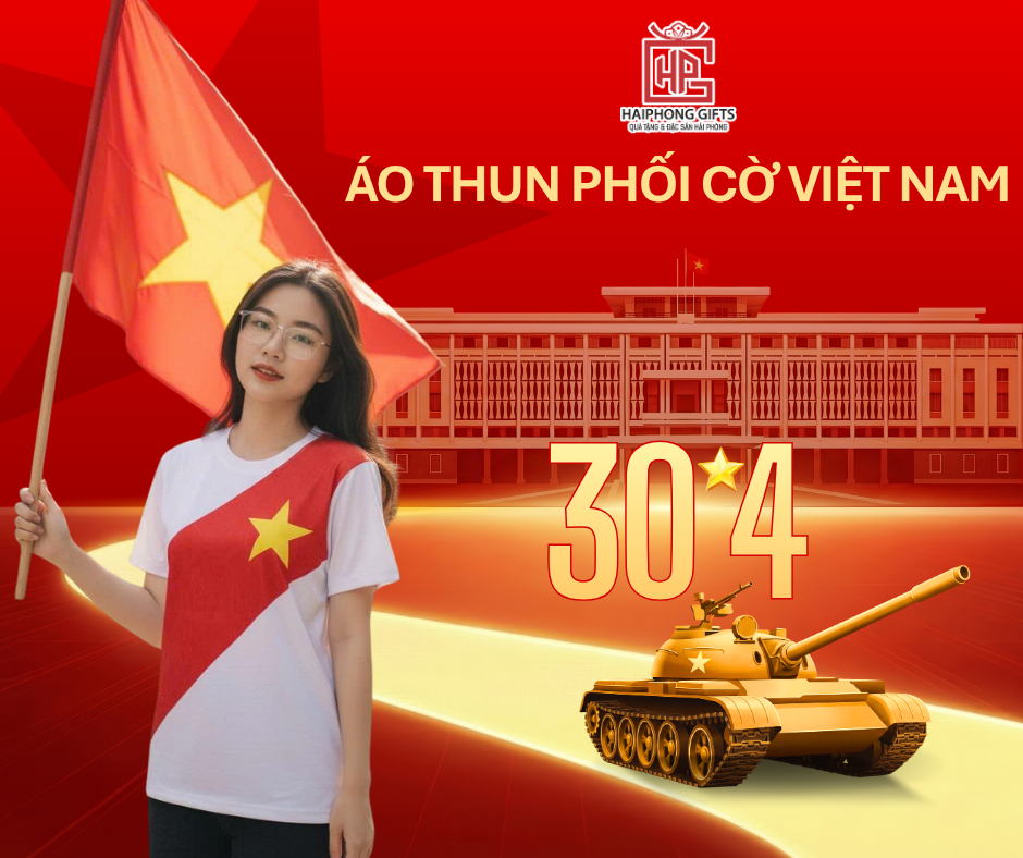 Áo thun phối cờ Việt Nam đẹp, chất lượng cho dịp 30/4