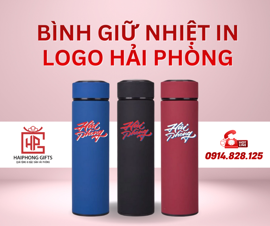 Bình Giữ Nhiệt In logo Hải Phòng – Phong Cách & Tiện Lợi Trong Tầm Tay