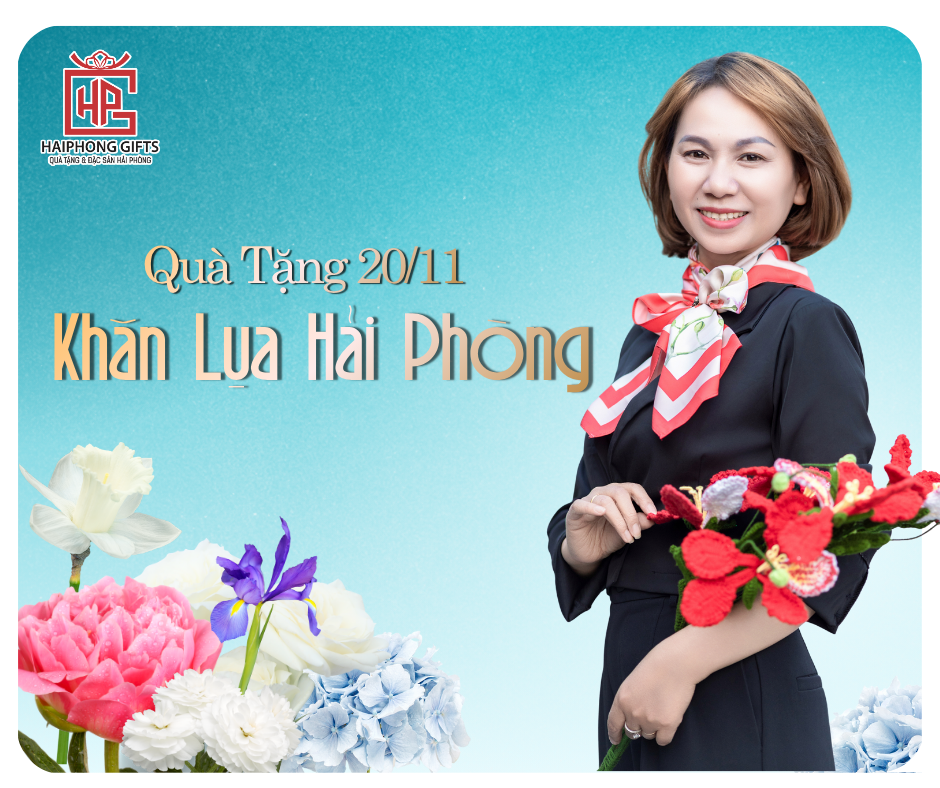 Khăn Lụa Logo Hải Phòng - Món Quà Tri Ân Tinh Tế Dành Tặng Cô Ngày 20/11