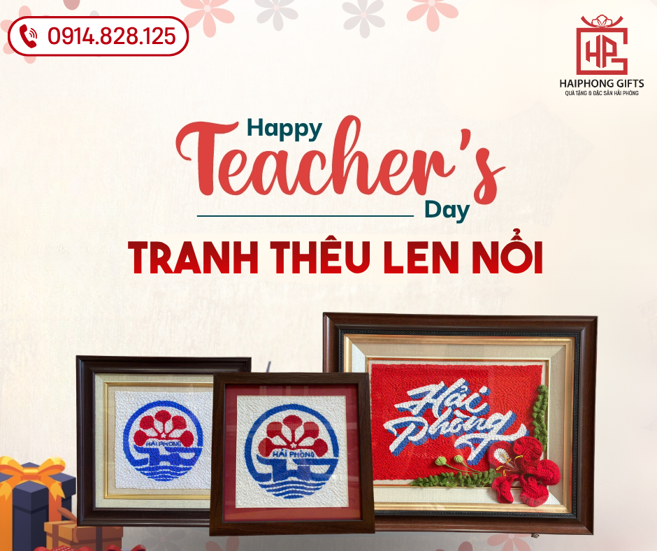 BST Tranh Thêu Len Nổi Hải Phòng – Món Quà Tặng Thầy Cô Ý Nghĩa