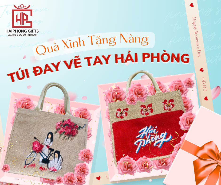 Túi đay vẽ tay: Món quà 8/3 ý nghĩa cho phái đẹp