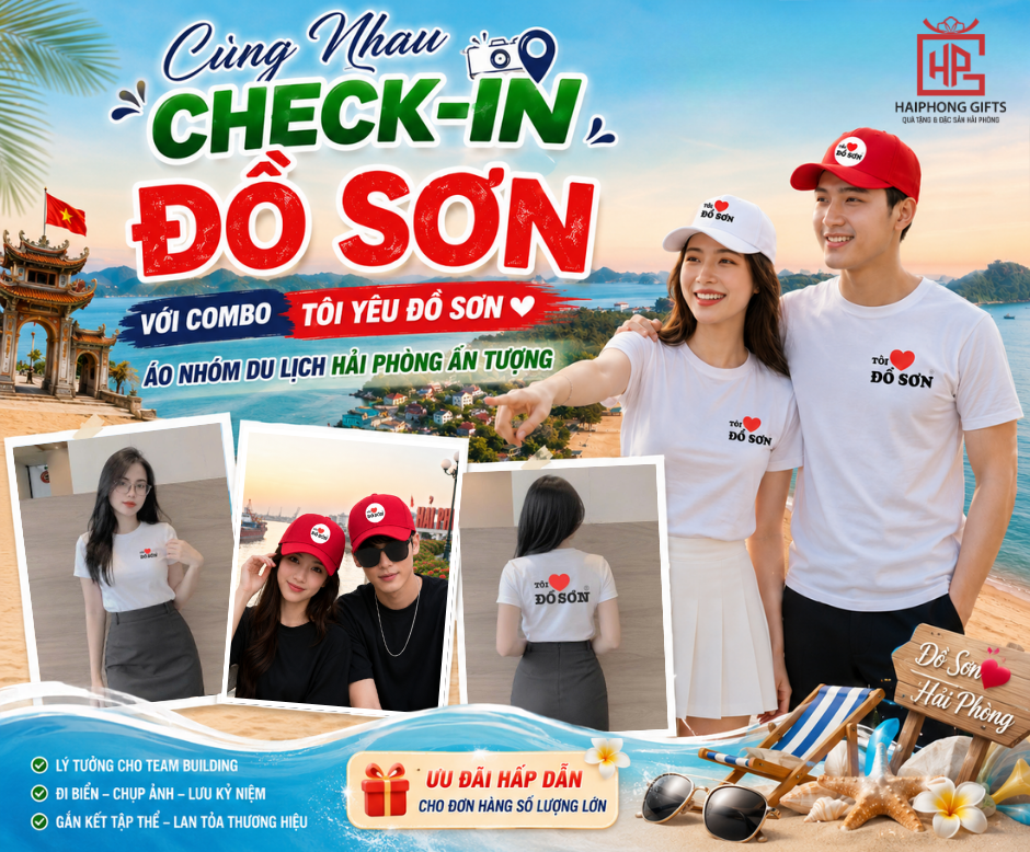 Combo Tôi Yêu Đồ Sơn – Áo Nhóm Du Lịch Hải Phòng Ấn Tượng