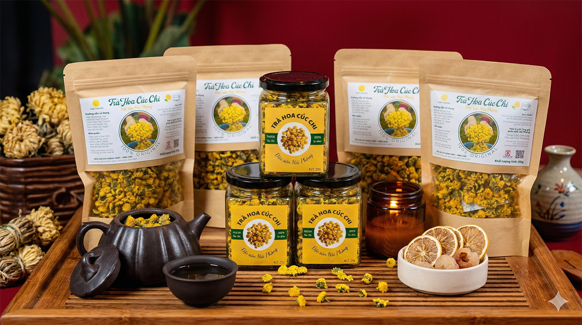 Trà Hoa Cúc Chi Thắng Thủy – Vĩnh Bảo Sấy Lạnh