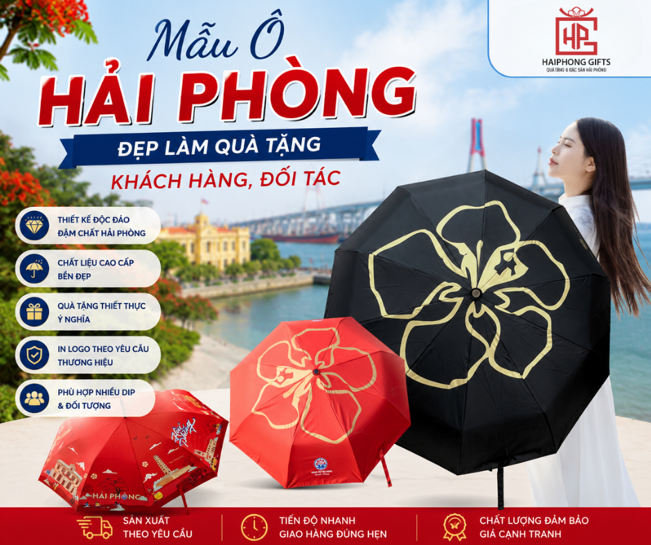 Mẫu Ô Hải Phòng Đẹp Làm Quà Tặng Khách Hàng, Đối Tác