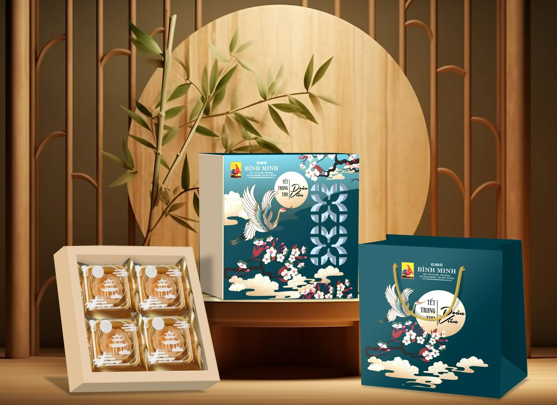 Hộp bánh trung thu làm quà tặng 