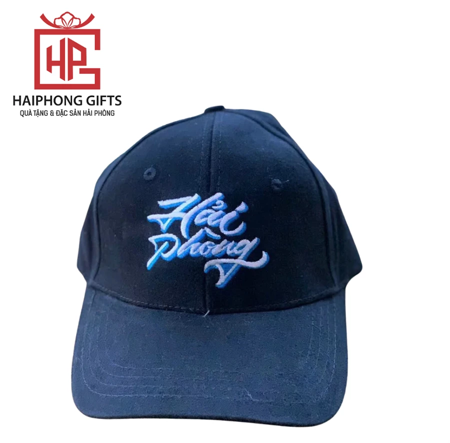 MŨ LƯỠI TRAI THÊU LOGO "HẢI PHÒNG" MÀU ĐEN