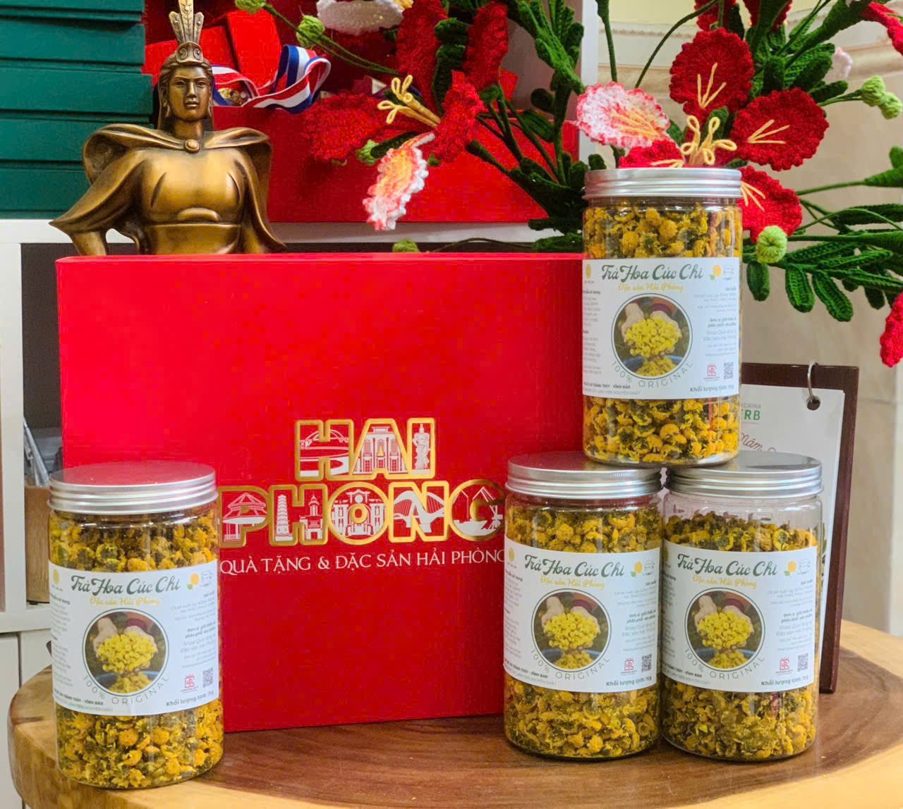 TRÀ HOA CÚC CHI THẮNG THỦY - VĨNH BẢO SẤY LẠNH (HỘP 70G)