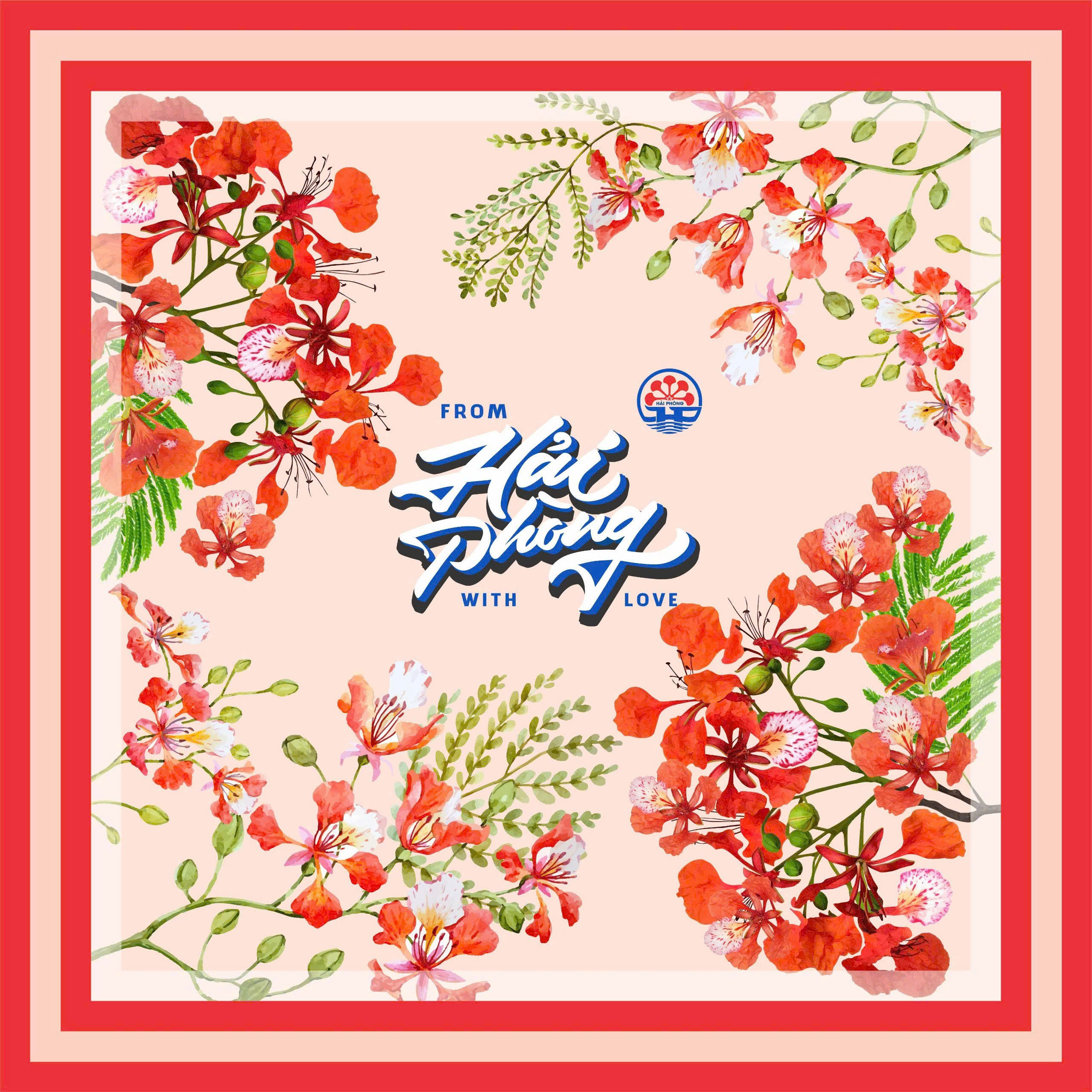 KHĂN LỤA HOA PHƯỢNG HẢI PHÒNG