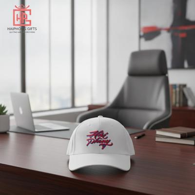 Mũ lưỡi trai thêu logo "Hải Phòng" màu trắng