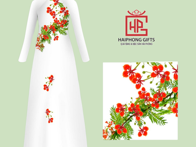 Áo Dài Tết Hoa Phượng – Tỏa Sáng Sắc Xuân, Rực Rỡ Ngày Tết