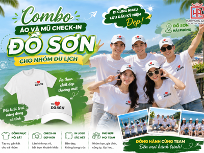 Combo Áo Và Mũ Check-in Đồ Sơn Cho Nhóm Du Lịch